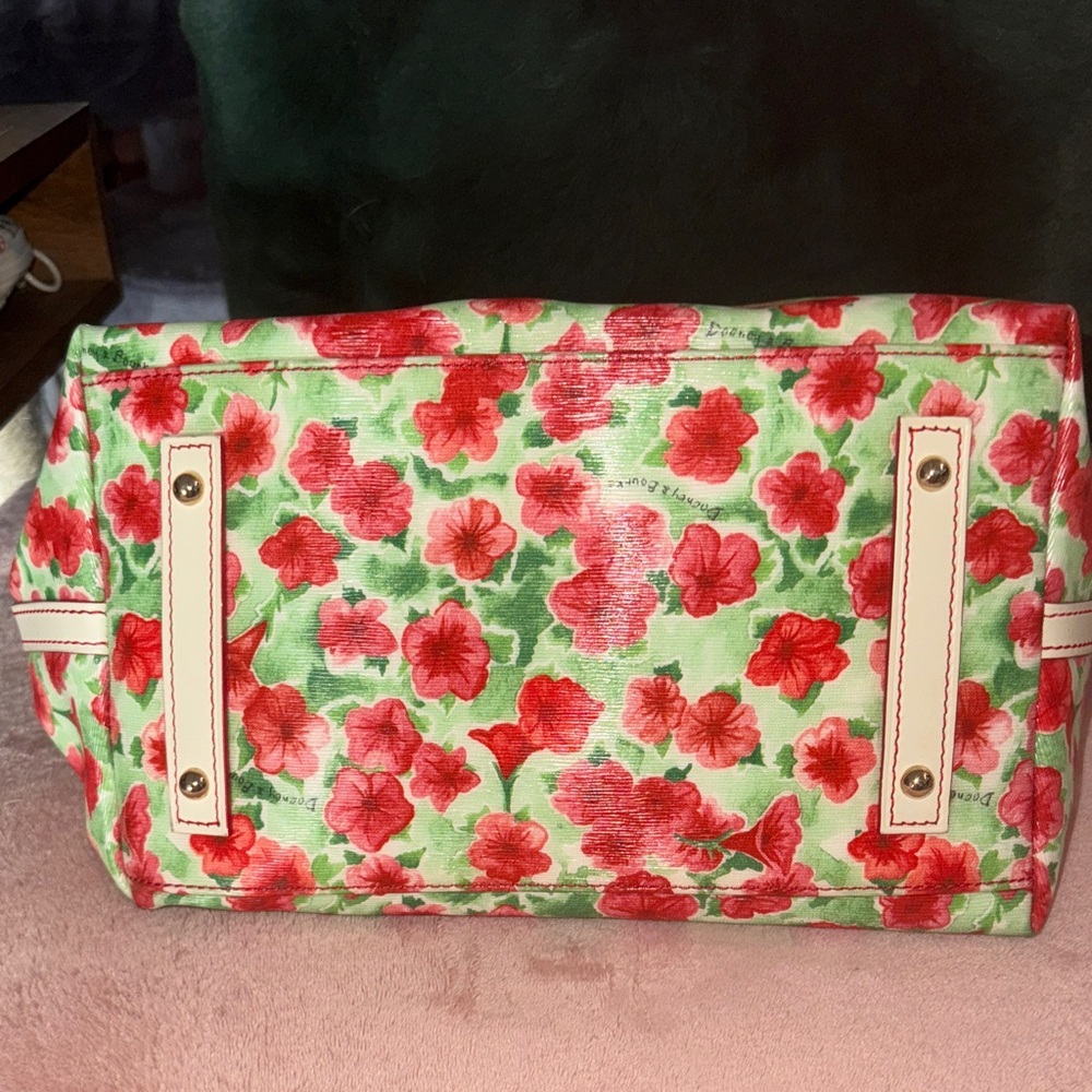 Dooney and Bourke Floral Satchel in coated cotton - Picture 3 of 8